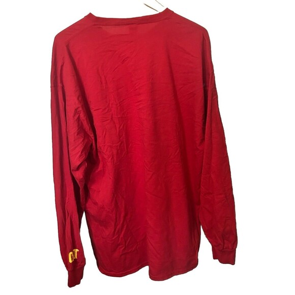 Caterpillar Men's 2XL Red Long Sleeve T-Shirt Tractor CAT Bulldozer Equipment - Picture 2 of 8